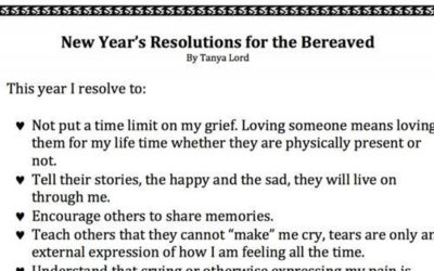 New Year’s Resolutions for the Bereaved